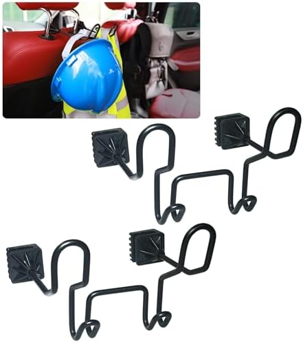 GODLIY Hard Hat Holder for Truck, Heavy-Duty Metal Car Headrest Hooks 2PCS by Unknown