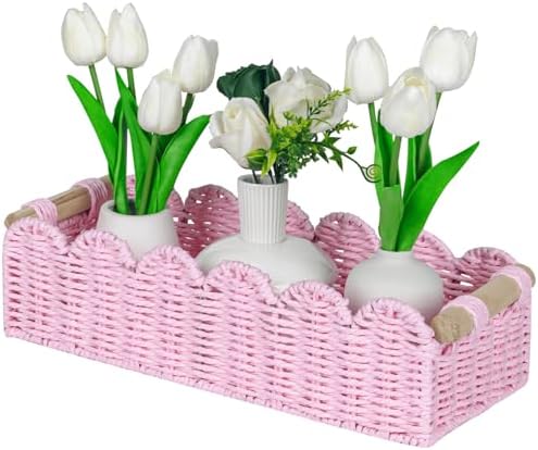 CubesLand Paper Rope Scalloped Edge Gift Basket Empty by CubesLand