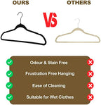 Quality Hangers 20 Pack Plastic Hangers for Clothes - Slim Non-Velvet Hangers with 360° Swivel Chrome Hook & Non Slip Notches - Ideal for Dresses Coats Shirts Jackets & More - Black - Image 6