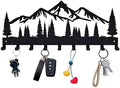 Key Holder for Wall, Metal Wall Hooks Organizer Rack with 9 Hooks for Keys, Coats, Bags – Decorative Home Decor for Entryway, Hallway, Kitchen, Living Room (14 inches) by Monlyey