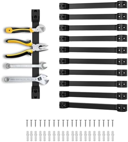 12" Magnetic Tool Holder, 10 Pack PVC-Coated Heavy Duty for Garage by SDLDEER