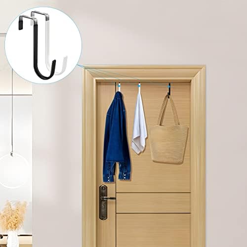 FYY Over the Door Hooks, Single-Hanger 4 Pack, Fits Doors 1 3/8" Mix - Image 6