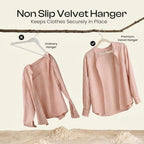 Utopia Home Velvet Hangers, 20 Pack, Ivory | Luxury Non-Slip Slim Pant & Coat Hangers | Strong Space-Saving Clothes Hangers | 360° Swivel Hook - Image 6