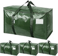 TICONN 4 Pack Extra Large Moving Bags Heavy Duty with Zippers & Carrying Handles, Durable Storage Bags Moving Boxes for Closet Organizers and Storage (4 Pack, Olive) by TICONN
