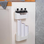 2 Pack Lid Organizers Inside Cabinet, No Drilling Adhesive Over Door Organizer, Cabinet Door Organizer Bin Holder Caddy, Over Cabinet Organizer Storage Lid Organizer for Kitchen(White) - Image 5