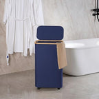 efluky Slim Laundry Hamper with Wheels, Narrow Laundry Basket with Lid and Removable Bag, Aesthetic Dirty Clothes Hamper on Wheels for Laundry Room, Bedroom, Dorm and Bathroom, 75L Beige - Image 5
