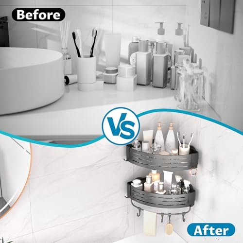 Onemake Corner Shower Caddy with Suction Cups, 1-Pack Shelf for Bathroom - Image 2