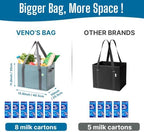 VENO 2 Pack Extra Large Reusable Grocery Shopping Bags Utility Tote - Image 2