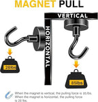 DIYMAG Magnetic Hooks, Strong Magents 4 Pack 85lbs for Cuise Cabins Black - Image 4