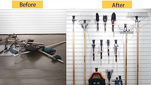 Slatwall Hooks 14 Pack, Heavy Duty Garage Wall Organizer, Multi-Size Hanging Hooks Compatible with Proslat, StoreWALL and HandiWall - Image 5