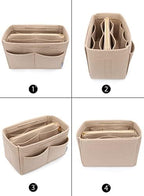 LEXSION Felt Purse Organizer Insert, Tote Bag Shaper Dividers with 5 Sizes - Image 3