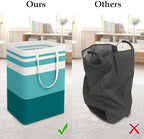 StorageRight Laundry Basket Hamper, 75L Collapsible Clothes Storage, Green - Image 5