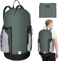 BALEINE 120L Laundry Bag Backpack, 900D Oxford Fabric Large Travel Laundry Bags with Shoulder Straps and 2 Mesh Pockets for College Dorm, Apartment, Laundromat (Dark Grey, 120L) by BALEINE