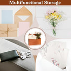 3 Pcs PU Leather Mail Holder Wall Mount 9.8x7.7 Inch Brown Letter Holder Vintage Hanging Mail Organizer 2 Ring Bill Organizer for Wall Decor Storage Letter Postcards Bill Flowers Office Home - Image 4
