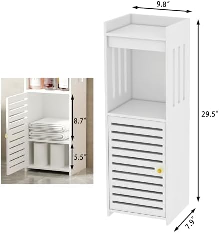 4-Tier Narrow Bathroom Cabinet, 9.8" W X 29.5" H - Image 3