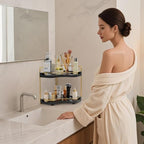 2-Tier Corner Bathroom Counter Organizer, Larger Size - Image 7
