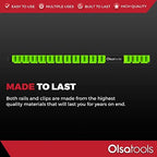 Olsa Tools Premium Wall-Mount Screwdriver Organizer - Black Nylon with Neon Green Clips - Holds 14 Screwdrivers - Part: 1031 - Image 3