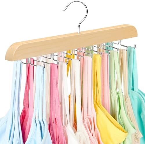 Tank Top Hanger for Closet Organizer, 20 Large Capacity Premium Bra Hanger | Space Saving Hangers with Foldable Metal Hooks, Underwear Storage Bathing Suit Organizer Multi Hanger for Hat, Purse, Belt by RESOVO