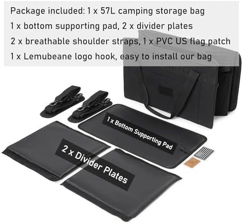 Tactical Camping Storage Bag Utility Tote Bag Camping Kitchen Organizer with Axe Holder & Shoulder Strap - Image 5
