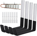 4 Pcs Heavy Duty Garage Hooks, Stainless Steel Wall Mount Utility Hooks Storage Tool Holder Hanger Organizer for Garden Hose, Ladder, Bike by Unknown
