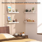 upsimples Floating Shelves for Wall Decor and Storage, White, 6Pcs 15.7'' - Image 5
