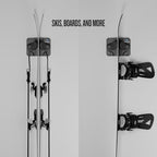 Gravity Grabber Ultimate Ski & Snowboard Wall Storage Rack - Fits any Ski or Snowboard - Save Your Rocker, Tips and Tails - Damage-free - 1x - Black - Image 2