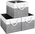 Fab totes Storage Bins Foldable Storage Baskets with Rope Handles by Fabtotes