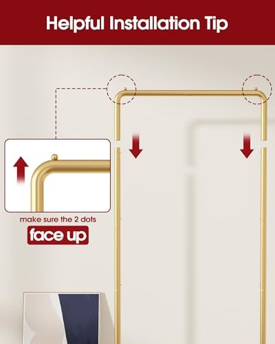 Sakugi Clothes Rack - Clothing Rack with Storage Mesh Shelf & Casters, Heavy-Duty Metal Clothing Rack for Hanging Clothes, Dresses, Coats, Large Load Capacity, Easy Assembly, Gold, 28.0"x16.9"x59.0" - Image 4