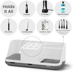 Boperzi Electric Toothbrush Holders with Cord Slots: Detachable Toothbrush and Toothpaste Holders, Large Tooth Brush Storage Caddy Set Drainage, Anti-Slip Bathroom Counter Organizer for Family, Kids - Image 3