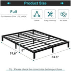 Maenizi 8 Inch Full Size Bed Frame, Metal Platform Bed Frame Full - Image 2