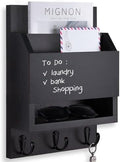 Key and Mail Holder for Wall with Chalkboard and Long Storage Box by Lucundm