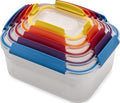 Joseph Joseph Nest Lock Plastic BPA Free Food Storage Container Set with Lockable Airtight Leakproof Lids, 10-Piece, Multi-Color by Unknown