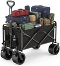 250LB Collapsible Wagon Cart, Foldable Garden Cart, Black by Unknown