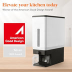 Lifewit Rice Dispenser 25 Lbs, Airtight Storage with Measuring Cup, Black - Image 2
