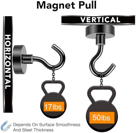 MIKEDE Magnetic Hooks 50LB+ Heavy Duty Magnet Hook for Cruise Cabins - Image 2
