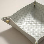OLETHA Foldable Valet Tray, Travel Essentials, Woven Embossed, Grey - Image 3