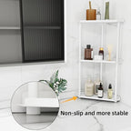 FLE Corner Bathroom Counter Organizer, Bathroom Organizer Countertop White - Image 4