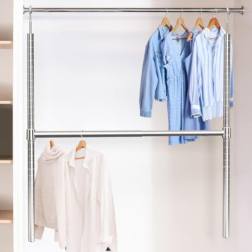 Deco Brothers Adjustable Hanging Closet Rod, Chrome - Image 7