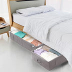 StorageExpert Under Bed Storage Containers, Closet Organizer, Grey, 2 Pack | Under Bed Storage, Foldable Fabric, Large Capacity, Dustproof, Clothes Storage, Blanket Storage, Toy Organizer, Space Saving - Image 4