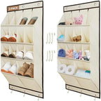 2 Pack Over the Door Shoe Organizers, Hanging Shoe Organizers Large Pockets by Fentec