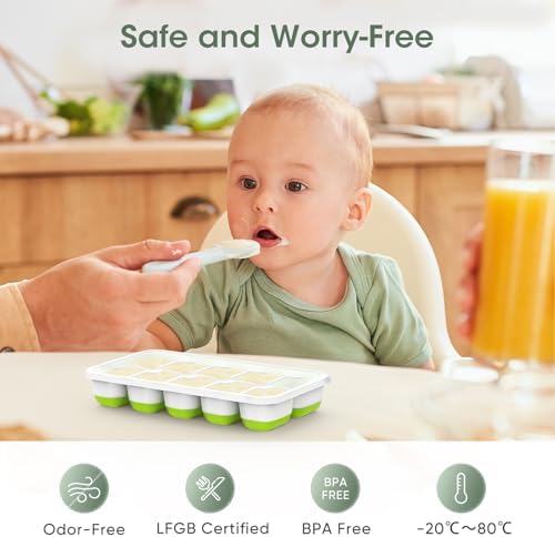 DOQAUS Ice Cube Tray with Lid and Bin,4 Pack Ice Cube Trays for Freezer - Image 3