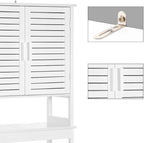 SONGMICS Bamboo Over The Toilet Storage Cabinet, Adjustable Inside Shelf - Image 6