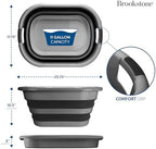 BROOKSTONE Collapsible Laundry Basket Set, Modern Extra Large Collapsible Basket Set, Comfort Non-Slip Grip Handles, Minimalist Space Saving Design, Portable Pop-Up Hamper, BPA FREE, Dark Grey, 2 PACK - Image 6