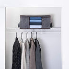 VENO 3 Pack Large Clothes Storage Bag with Reinforced Handle 13 Gallon | Thick Container Bins Organizer for Blankets, Comforters, Bedding, Foldable w/ Sturdy Zipper, Clear Window, Grey(13.3 Gallon) - Image 3