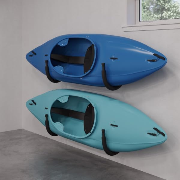 2-Pack of Kayak Storage Hook Sets - Kayak Wall Mount Hangers with 100lb Capacity Per Pair for Paddleboards, Surfboards, - Image 5