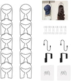 LINFIDITE 10 Pack Baseball Hat Rack Hanger Holder Organizer Multi Hook Wall Mounted Over Door Cap Display Storage Rack Holder Closet Hanging Storage Rack w Hanging Hook Mermaid Tail Black by LINFIDITE
