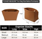 LOUKAYCCI Purse Organizer Insert for Le Pliage Medium Handbags Insert Organizer (Brown, Medium) - Image 2