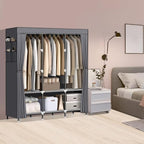 LOKEME Wardrobe Closet,Steel Pipe Diameter 19mm,Portable Closet for Bedroom - Image 2