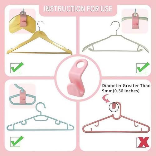 Space Saving Hanger Hooks, 100pcs, Polypropylene, 5KG Max Capacity, White Closet Hangers for Clothes (100PCS) - Image 3