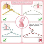 Space Saving Hanger Hooks, 100pcs, Polypropylene, 5KG Max Capacity, Blue Closet Hangers for Clothes (Blue 100PCS) - Image 3